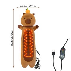 Electric Heating Pad for Period Cramps Menstruation Heatable Stuffed Animals Capybara Plush with a Hot Soft Belly for Wife Women2026