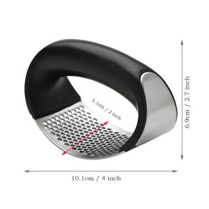 Chopper Stainless Steel Garlic Press Rocker Roller Slicer for Ginger Nuts Multi-function Manual Garlic Press