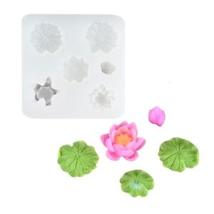 Làm bằng tay lotuses sô cô la và Kẹo mềm khuôn bánh cupcake toppers khuôn mẫu cho tiệc sinh nhật trang trí bánh cưới