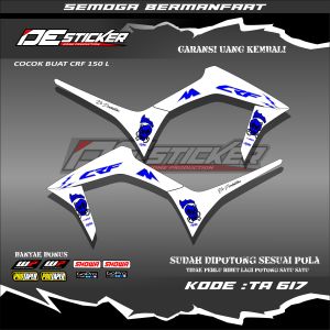 Stiker Striping Variasi Motor CRF 150 L Semifull Keren Desain Simple Kode TA617