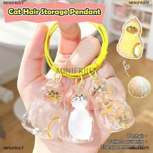 [COD] MINIFRIUT Cat Hair Storage Memorial Pendant Bag CharmPet Fur Keepsake BoxKeyring DIY Hangnging Decor AccessoriesGift For Cat Lovers