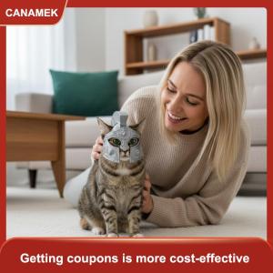 【CANAMEK 】 Cat Helmet Roman Centurion Design 3D Printed Creative Lightweight Pet Costume for Themed Party Cosplay Festival