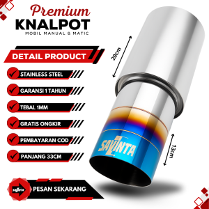 Savinta Knalpot Racing Mobil Manual Matic PBCv2 Stainles Suara Bass Empuk Adem