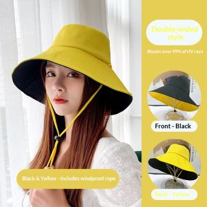 SERENEGLOW Mũ tai bèo hai mặt thời trang cho phụ nữ mũ che nắng rộng vành bảo vệ khỏi tia UV với vải polyester cotton thoáng khí hoàn hảo cho các buổi đi chơi mùa hè và các hoạt động ngoài trời