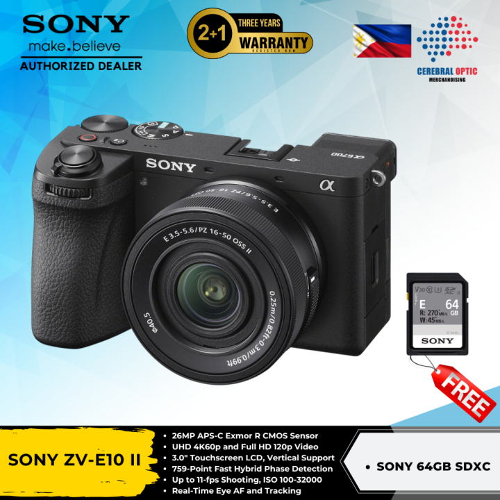 SONY ZV-E10 with 16-50MM Interchangeable-lens Vlog camera WITH