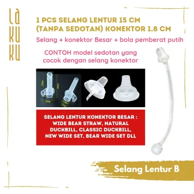 Penutup kepala dan sedotan untuk botol susu Wideneck dan Slim Straw for dot bottle