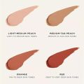 Colored Clay CC Undereye Corrector, Under Eye Concealer with Brush, Dark Circle Defense, Under Eye Color Corrector for Dark Circles (Light-Medium Peach, with brush). 