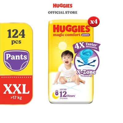 Huggies Magic Comfort Pants XXL - 31 pcs x 4 packs (124 pcs)