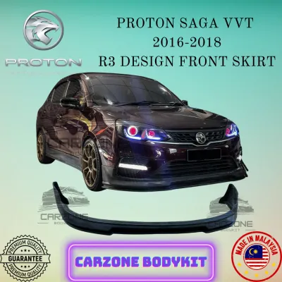 PROTON SAGA VVT R3 DESIGN FRONT SKIRT BODYKIT (PU) 2016 2017 2018