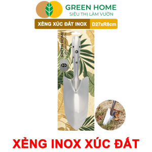 Xẻng Xúc Đất Greenhome D27xR8cm Dụng Cụ Làm Vườn Hợp Kim Chống Rỉ Siêu Bền Dễ Vệ Sinh Tiện Lợi