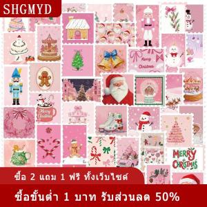 [COD] SHGMYD สติกเกอร์แสตมป์คริสต์มาส50ชิ้นสำหรับแล็ปท็อปสมุดภาพหมวกสเก็ตบอร์ดกีตาร์สติกเกอร์ความงามที่สร้างสรรค์แบบทำมือ
