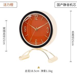 Desk Clock Vintage Vintage Style Clocks Organic Glass Material Modern Minimalist Clock Light Luxury Fashion Living Room Home Creative Clock Ornament Table Clock Silent Pendulum Clock Cabinet Desktop Clocks