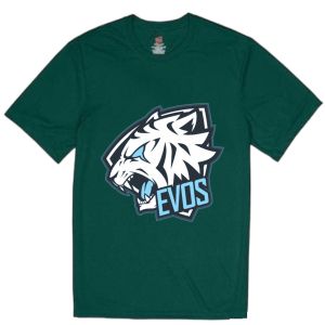 PVJ - Kaos Baju Anak Evos Gaming laki Laki Dan Perempuan Atasan Tangan Pendek