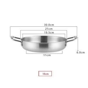 Korean Stainless Steel Cooking Pots Gold Seafood Soup Pot Cooking Pot Instant Noodle Pot Suitable for Induction Cooker 18cm