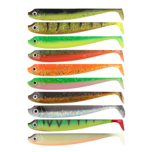8Pcs Artificial Baits Fishing Lures Paddle Tail Swimbait for Trout Fishing T Tail Baits Fishing Lures Swim Baits 7.5cm