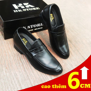 Giày da nam tăng chiều cao 6cm da bò thật 100% bảo hành 12 tháng kiểu dáng trẻ chung lịch sự kết hợp quần âu hay quần jean đều đẹp (dd02)