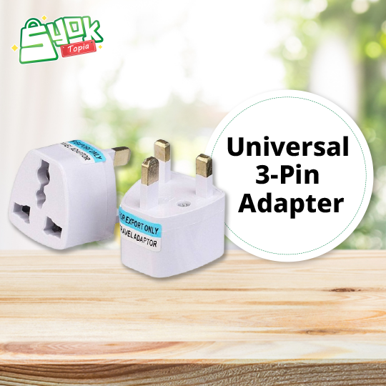 [Travel 3-Pin Adapter] Universal 3-Pin Adapter Plug Head UK 3 Pin ...