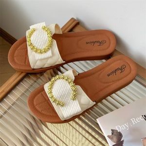 Free Shipping [Thick-Soled] WomenS Summer 2026 New Style Thick-Soled Soft-Soled Indoor Fashion Beach Outdoor Slippers For Women