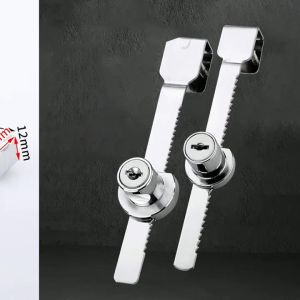 Kunci Kabinet Kaca 120mm Aloi Zink Kunci Keselamatan Titik Tunggal Untuk Etalase Gelongsor