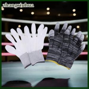 zhangxiuhua 12 Pairs Car Vinyl Wrap Gloves Polyester PU Coated Fingertip Anti-Static Gloves Dust-Free Window Tint Working Gloves