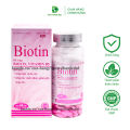 Viên uống Biotin giúp kích thích mọc tóc nhanh, ngăn ngừa gãy rụng tóc, bảo vệ da tóc - Chai 60 viên. 