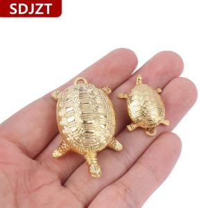 [COD] SDJZT จี้เงินเต่าญี่ปุ่น1ชิ้นเครื่องประดับเต่าสีทองขนาดเล็กที่ปกป้องความมั่งคั่งของขวัญตกแต่งบ้าน
