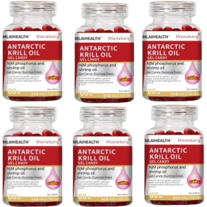 【A must-have for the whole family】Norwegian Krill Fish Oil Omega-3 High Purity Salmon Oil Upgraded Version Protects The Heart And Brain And Fights Fatigue. A Savior For Late Night Overtime Party. Buy 4 Get 1 Free Genuine Product挪威磷虾鱼油