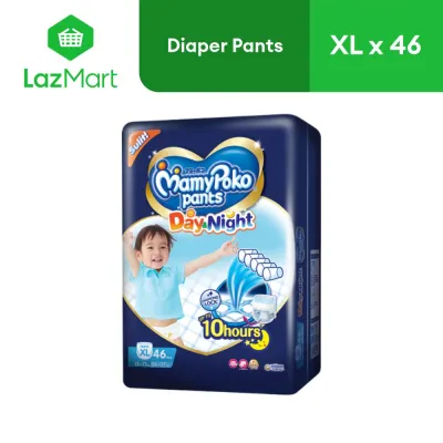 MamyPoko Day and Night Baby Diaper Pants XL (46 pcs) - for 12-17 kg