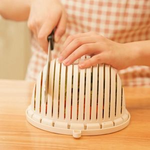 A LAU มัลติฟังก์ชั่นการใช้งาน เครื่องมือตัดสับ หมุนได้หมุนได้ พลาสติกทำจากพลาสติก ชามใบมีด เครื่องหั่นผักกาดหอม กระชอนกรองอากาศ ชามตัดสลัด