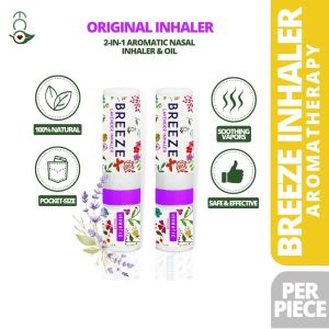 Eco Breeze All Variants Aromatherapy Nasal Inhaler 2-in-1 Peppermint Lavender Orange Oil Extreme Motion Sickness