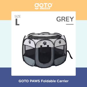 Goto Paws Kandang Kucing Lipat Portable Jumbo Tenda Anjing 8 Panel