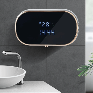 YUBAGUANB USB Charging Automatic Foam Soap Dispensers Rechargeable ABS Material Touchless Soap Dispenser Black/ White Adjustable Gear Smart Washing Hand Machine Bathroom Use