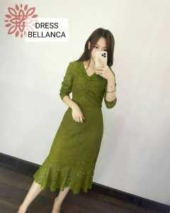 Dress Bellanca / Dress Brukat Wanita: Model Baru & Bisa Bayar Ditempat