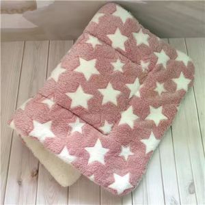 STARRY Fluffy Rectangle Plush Sleeping for Kitten Puppy Kitty Pet Winter Supplies Kennel Cat Bed Dog Bed Cat Cushion Dog Mat