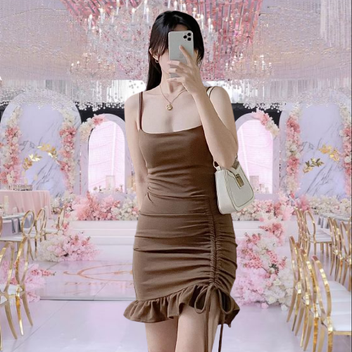 Trendy Quality bodycon dress sleeveless sexy dress string dress