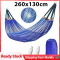 ✅Original + 24 hours delivery✅Ice silk Hammock 200KG Camping Hiking Duyan Outdoor Foldable Hammock Travel Hammock with Storage Bag(blue). 