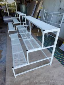 ชั้นวางขั้นบันได 3ชั้น [3รุ่น] เสริมเหล็กกลางทุกชั้น