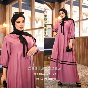 RAMADHAN SERIES - ZEERA MALA DRESS - ZEERA GAMIS PREMIUM BAHAN KATUN TWILL - DRESS LENGAN PENDEK