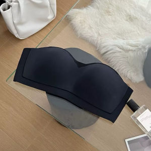 Hi.sweetie🎀[Ready Stock] Minimalist Cat Paw Anti-Slip Strapless Bandeau Bra Thin Cup 0.5cm