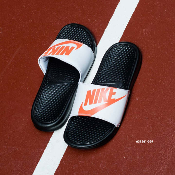 [HCM]Dép Nike - 631261 029 - quai trắng logo đỏ