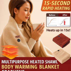 USB Heating Blanket Graphene Electric Heating Warming Blanket Cover Leg Outdoor Shawl Blanket