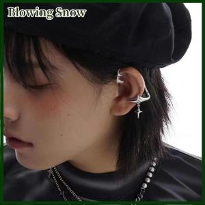 Blowing 1Pair Fashion Color Star Clip Ear Cuff Earrings for Women Zircon No Trendy Ear Clip Gothic Irregular Earcuff Earring Jewelry