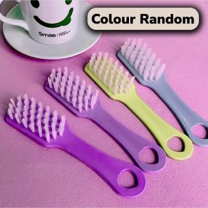 Sikat Pembersih Sepatu Sendal Baju Kuku Wastafel Dapur WC Toilet Kamar Mandi Gagang Plastik Bulu Halus Nail Shoes Brush Manicure Cleaning