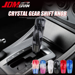 JDMGRAM Crystal Car Gear Knob Manual Automatic Universal Auto Twist Bubble Stick Shift Vehicle Push Down Shifter Lever Automobile Interior Accessories