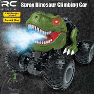 【RC Toy Club】Dinosaur Toy Remote Control Spray Dinosaur Stunt RC Car Climbing Off Road Vehicle Animal Toy Tyrannosaurus Rex Children Gifts Toys For Kids Boys Age 3+