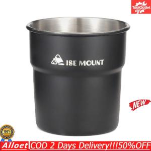[ToolOutlet]300ml Outdoor Camping Cup Portable Stainless Steel Tea Coffee Milk Mug Stackable Lightweight for Hiking Picnic BBQ