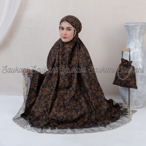 SAUKANI - Mukena Dewasa Katun Foil Premium Glitter Mewah Cantik