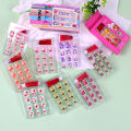 【QNAIT】Kids Fake Nails Press On Nail Art Decor Child Detachable False Nails Oval Wearable Full Cover Nail Tips Manicure Tools. 