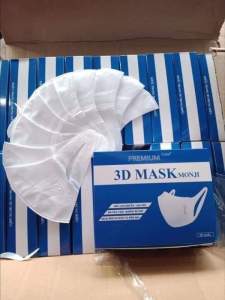 [Combo 2 Hộp 100 cái] Khẩu Trang 3D Monji Đeo Êm Tai Dày 3 Lớp Kháng Khuẩn