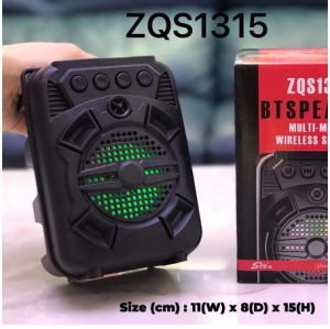 ZQS1315 Dynamic Sound Portable Karaoke System with Bluetooth LED Lights FM Radio USB & TF Connectivity Built-in Microphone